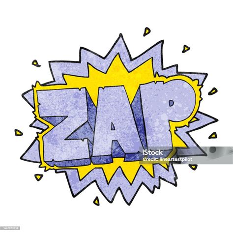 Happy Freehand Texture Cartoon Zap Explosion Sign Stock Illustration ...