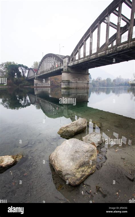 A view of a river bridge Stock Photo - Alamy