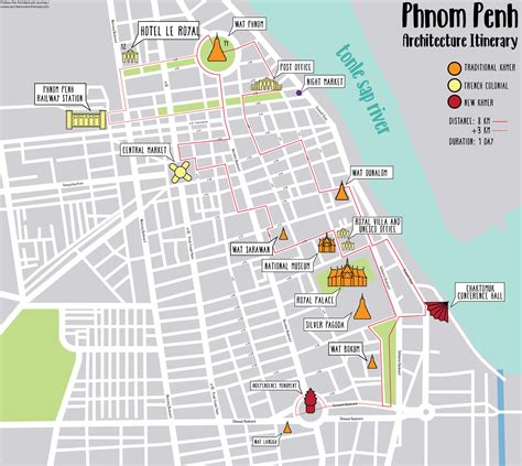 Road Map Of Phnom Penh