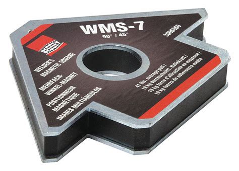 BESSEY, 45°_90°, 41 lb Max Pull, Magnetic Welding Square - 38ZD34|WMS-7 ...