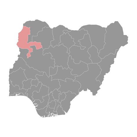 Kebbi state map, administrative division of the country of Nigeria ...