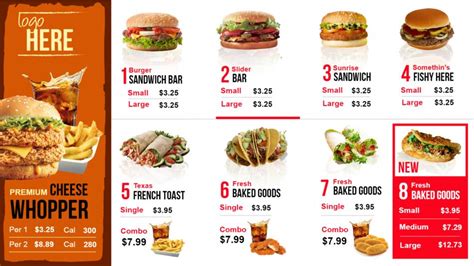 Drive Thru Menu Printable