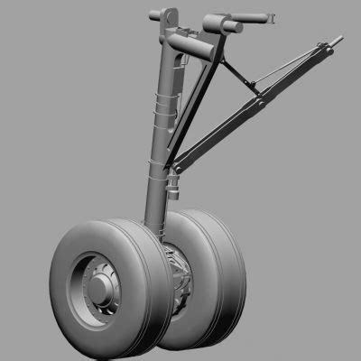 A320 Landing Gear - 3D model | Landing gear, 3d model, Airbus