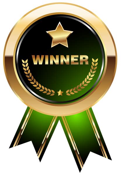 Winner medal green transparent png clip art image – Artofit