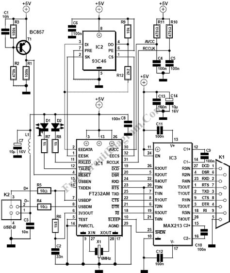 USB-RS232 Converter – Electronic Circuit Diagram