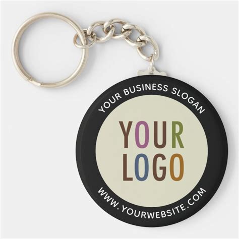 Custom Company Logo Button Keychain No Minimum | Zazzle.ca