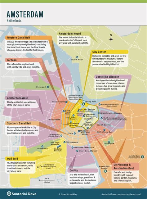 AMSTERDAM MAP - Central Amsterdam, Neighborhoods, and Canals