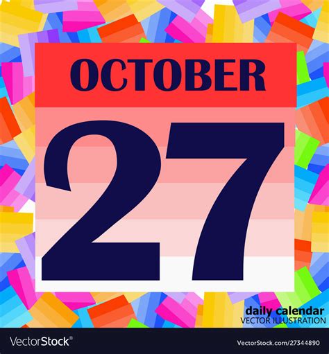 October 27 icon for planning important day Vector Image