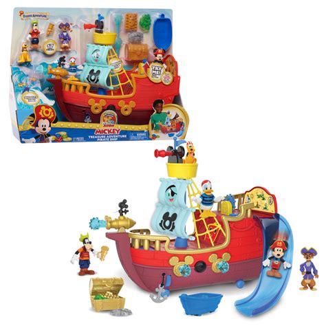 Disney Junior Mickey Mouse Funhouse Treasure Adventure Pirate Ship - Just Play | Toys for Kids ...