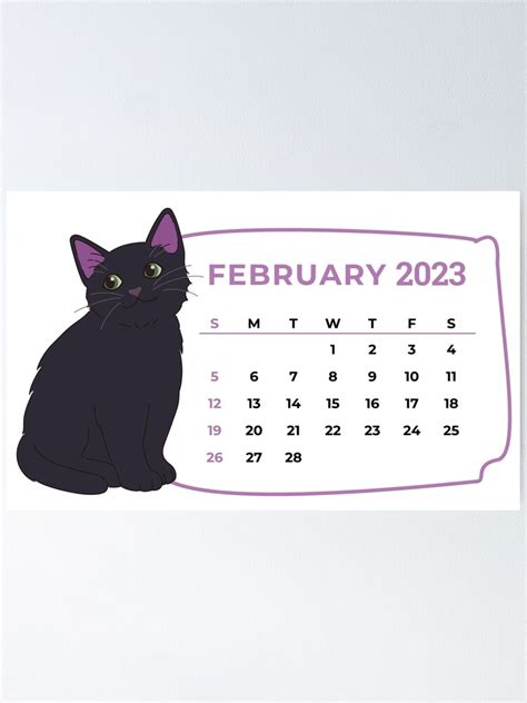 "Cute Cats Calendar 2023, February 2023 Calendar For Cat Lovers ...