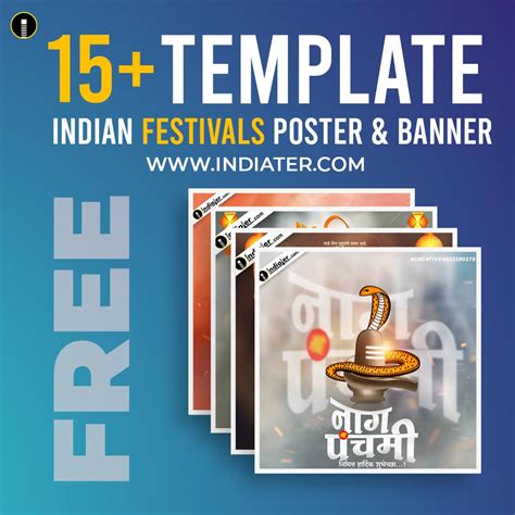 15 Free Best Indian Festival Poster & Banner PSD Template Design - Indiater