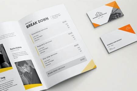 Mockup Brochure Business Cards NM38N7Z - FreePSDvn