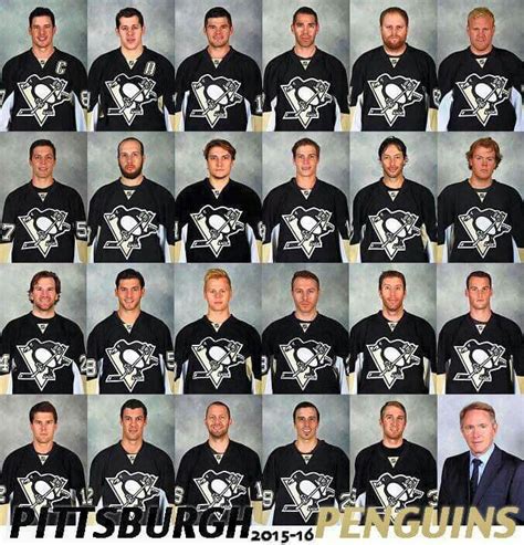 2015-2016 roster | Penguins hockey, Pittsburgh penguins, Pittsburgh