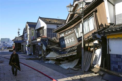 Japan earthquake damage photos: Buildings collapse in Wajima, Ishikawa