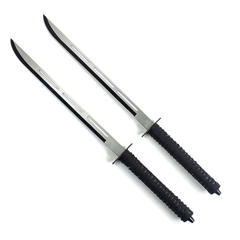 Dual Ninja Sword Set - Twin Ninjutsu Swords - Sword with Back Sheath | KarateMart.com