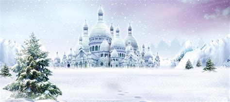 Snow Castle Background, Snow, Castle, White Background Image for Free ...