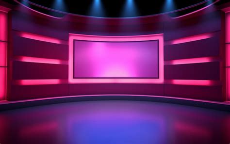 Premium Photo | 3D Virtual TV Studio News Backdrop For TV Shows TV On Wall3D Virtual News Studio ...