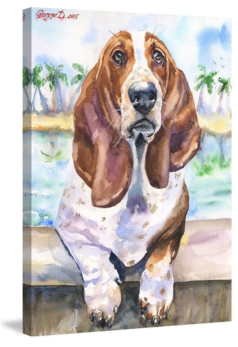 Basset 3 | Basset hound art, Dog paintings, Basset hound