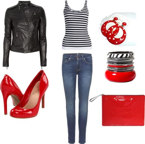 Red and Black, created by courtney-romero on Polyvore Red And Black Outfits, I See Red, Summer ...