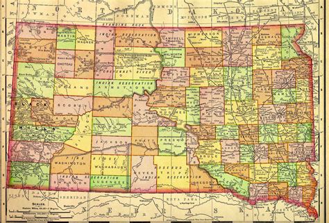 South Dakota Map and South Dakota Satellite Image