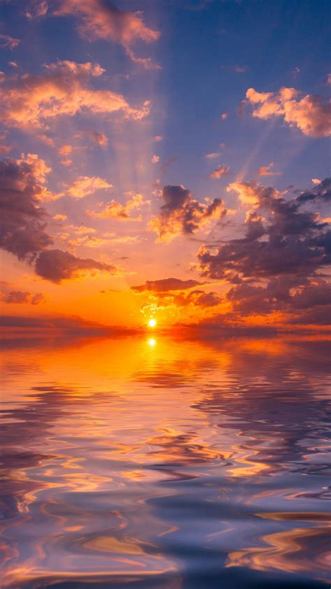 Sunset, clouds, sea, nature, adorable view wallpaper | Fotografía del ...