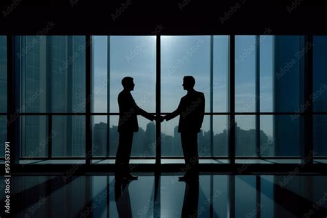 Silhouette of business handshake, teamwork concept. generative ai Stock Illustration | Adobe Stock