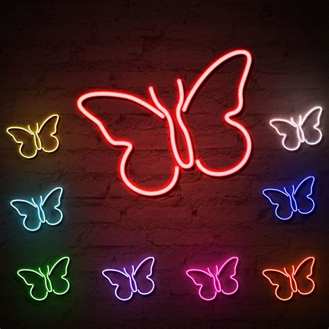 Butterfly Neon Wall Sign Butterfly Girl Room Flex Silicone | Etsy