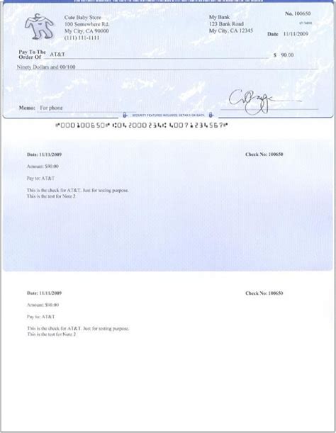 Check Stub Template | Payroll checks, Printable checks, Templates printable free