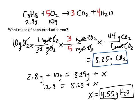 ShowMe - stoichiometry excess reactant