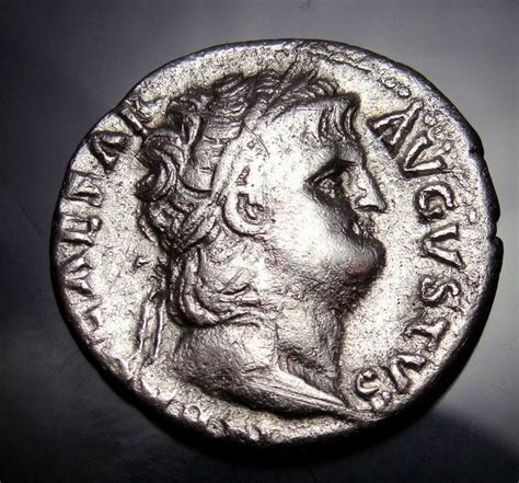 NERO CAESAR AUGUSTUS with God JUPITER. Rare silver roman denarius coin ...