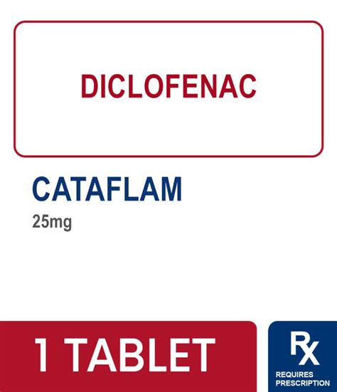 Cataflam 25mg Tablet - Rose Pharmacy Medicine Delivery