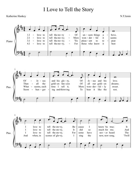 I Love to Tell the Story sheet music for Piano download free in PDF or MIDI