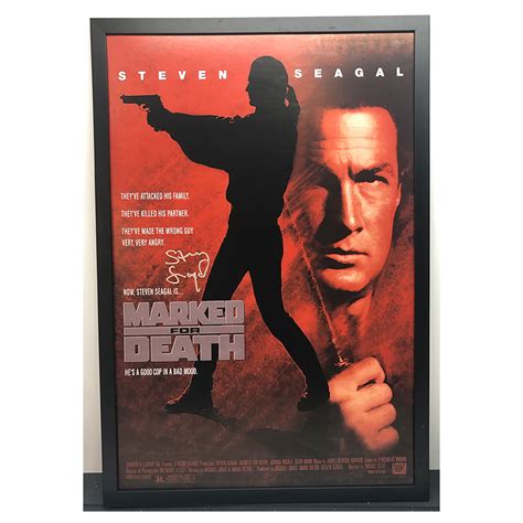 Steven Seagal - Signed and Framed Marked For Death Movie Poster ...