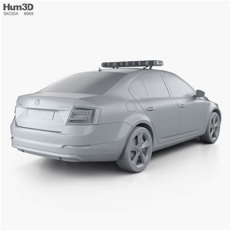 Skoda Octavia Police Greece liftback 2018 3D model - Vehicles on Hum3D