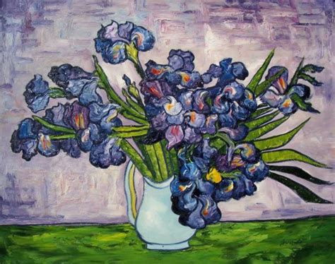 Vincent Van Gogh Oil Painting Purple Flowers | Van gogh flowers, Famous ...