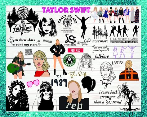 Bundle 105 Silhouette Clipart Taylor Swift SVG PNG Taylor | Etsy