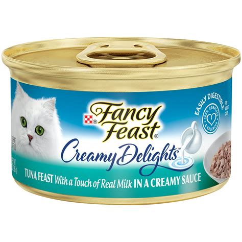 Fancy Feast Wet Cat Food, Creamy Delights Tuna Feast in a Creamy Sauce ...