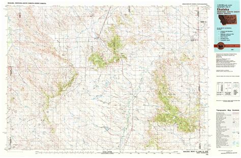 1982 Ekalaka, MT - Montana - USGS Topographic Map - Historic Pictoric