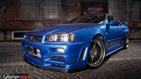 Bayside Blue R34 Nissan GT-R driven by Paul Walker for sale