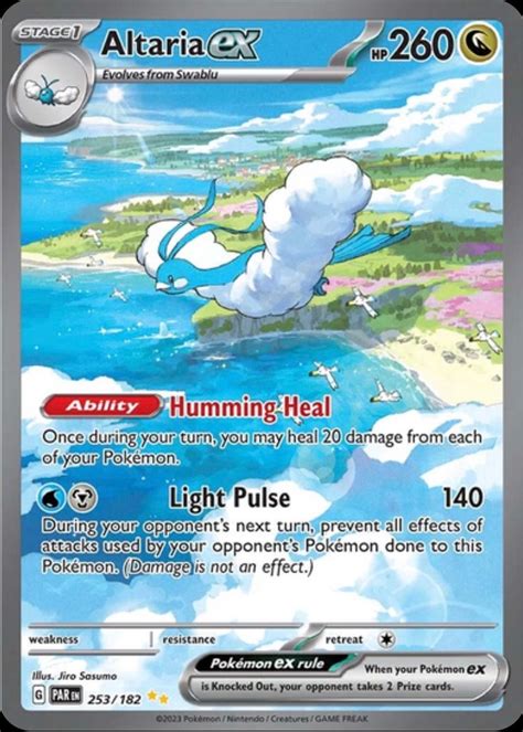 Altaria Ex Paradox Rift English Holographic Pokemon Alt Art - Etsy