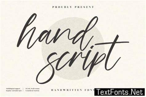 Hand Script Font