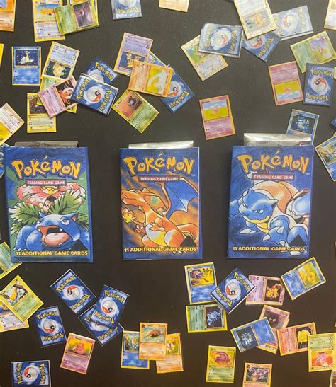 1st Generation Miniature Pokémon Cards Openable Miniature | Etsy