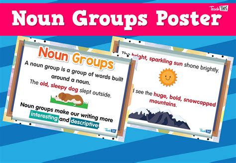 Noun Groups Poster :: Teacher Resources and Classroom Games :: Teach This