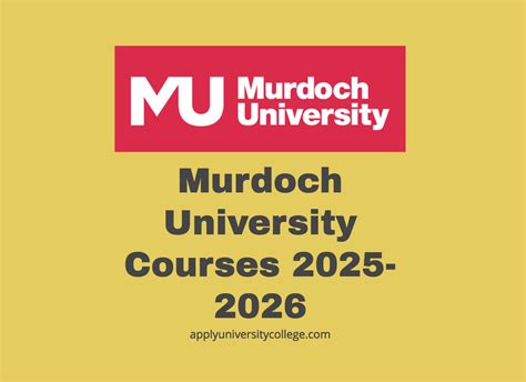 Murdoch University Courses 2025-2026 - University College