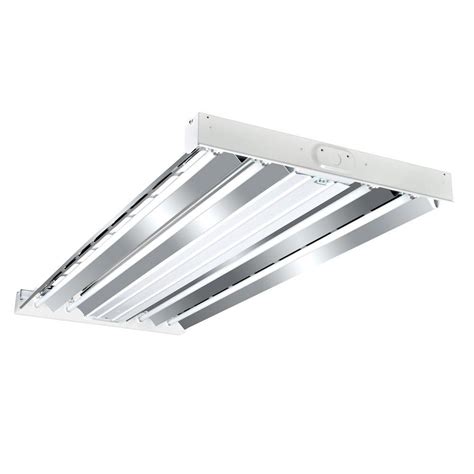 Metalux 4 ft. 4-Lamp White Industrial Grade T5-Fluorescent High Bay ...