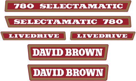 David Brown 780 Selectamatic Tractor Decal Set - SPS Parts