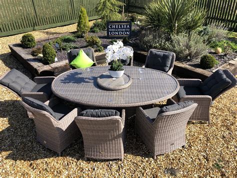 Rattan premium oval dining set - Rattan Garden Furniture Outlet