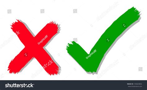 Illustration Of Tick And Cross Symbols - 105824852 : Shutterstock