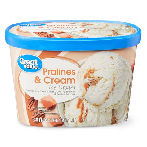 Great Value Pralines & Cream Ice Cream, 48 oz - Walmart.com - Walmart.com