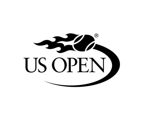 Us Open Logo Symbol Black Tournament Tennis The championships Design Vector Abstract ...